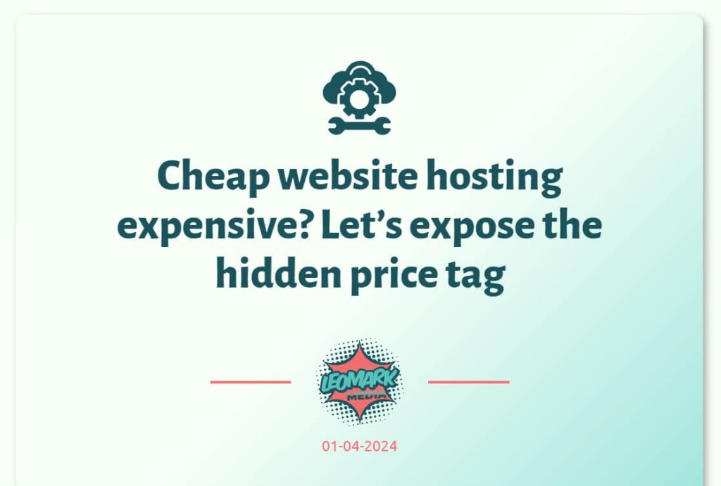 Cheap website hosting